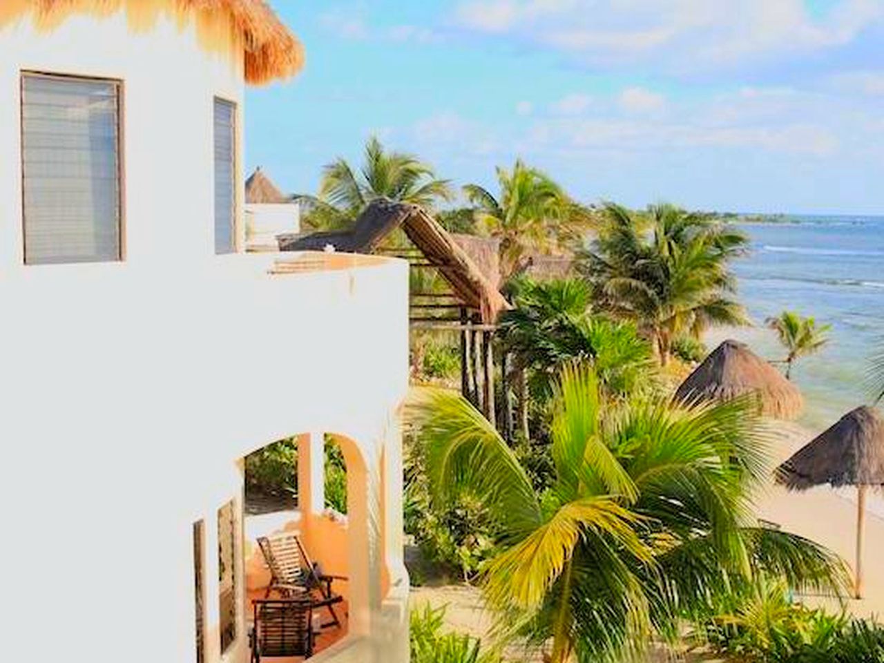 Round Beach Huts for Glamping on the Beach in Quintana Roo, Mexico