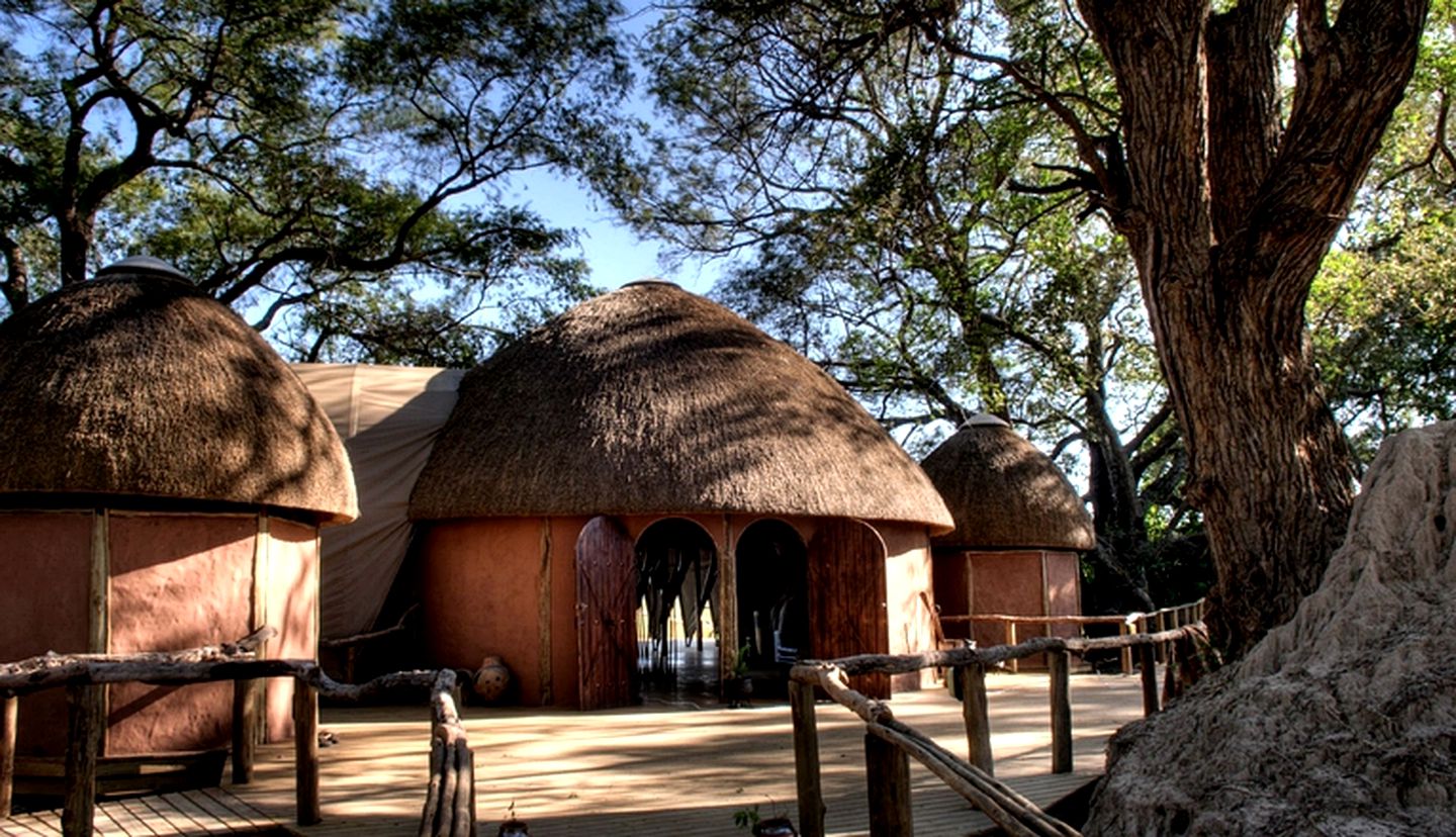 Rounded Tents in the Heart of the Moremi Game Reserve, Botswana