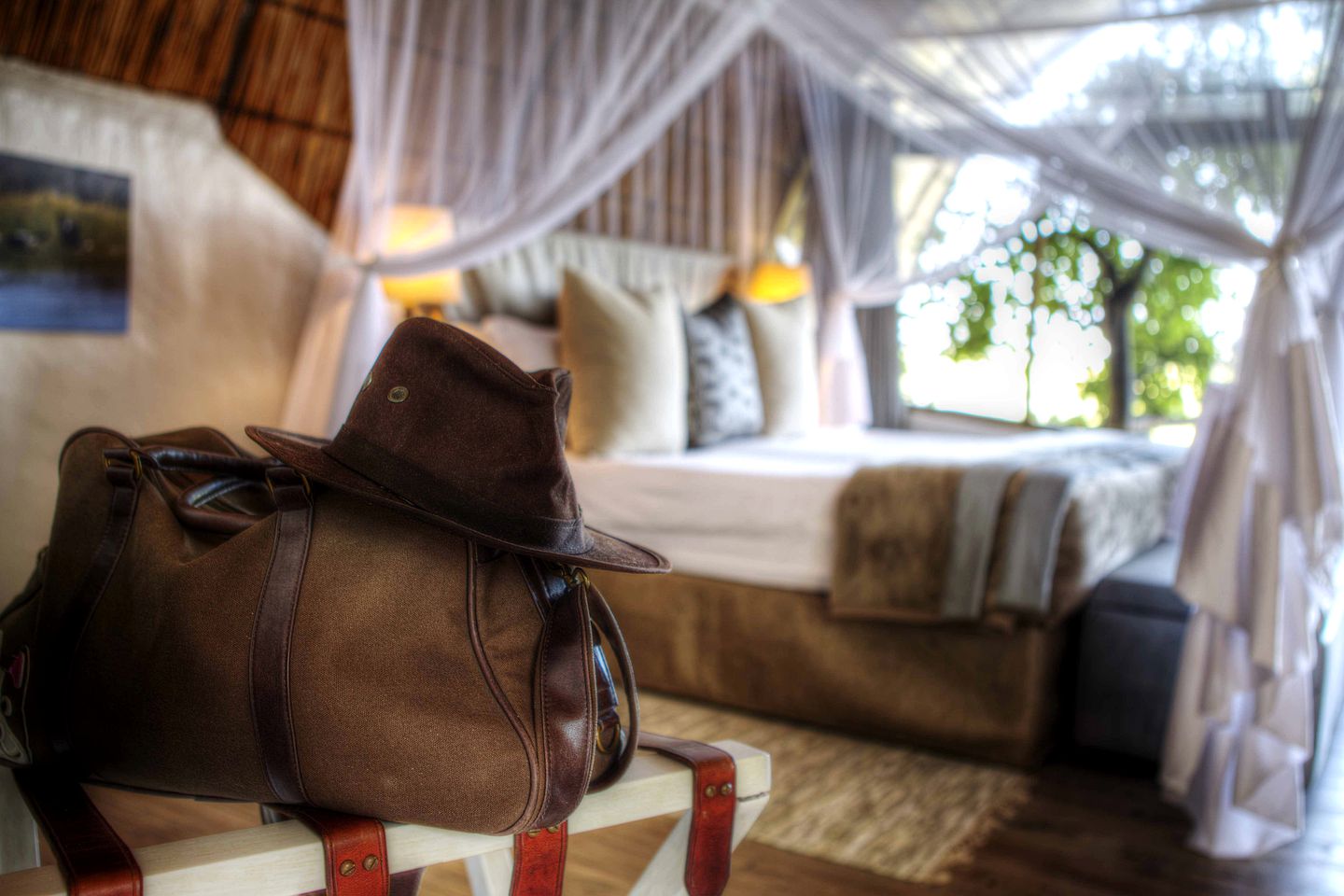 Rounded Tents in the Heart of the Moremi Game Reserve, Botswana