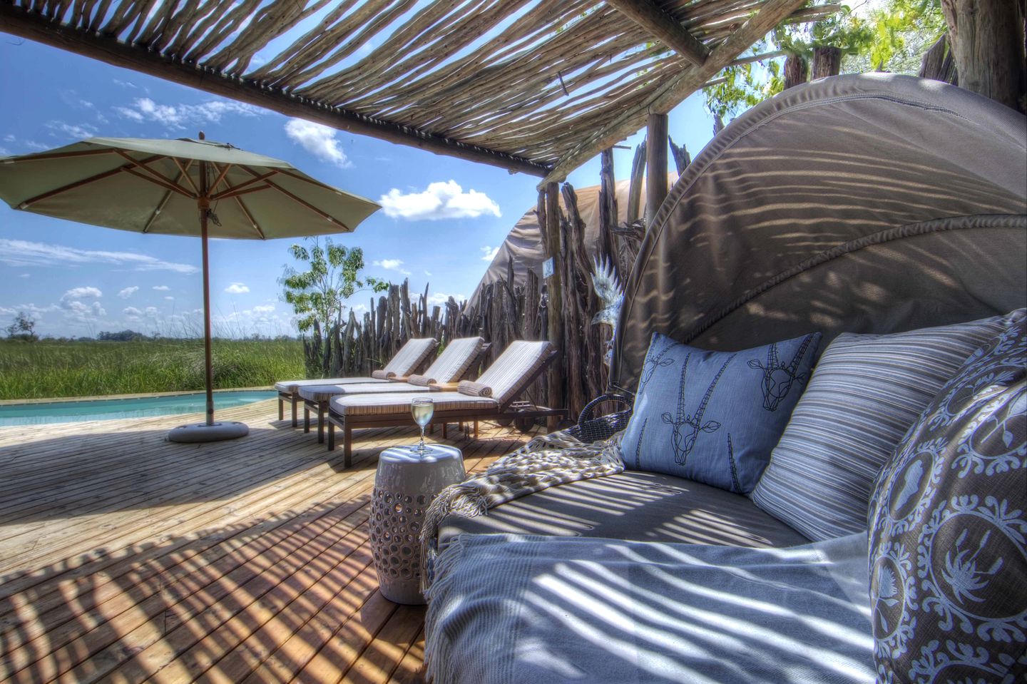 Rounded Tents in the Heart of the Moremi Game Reserve, Botswana