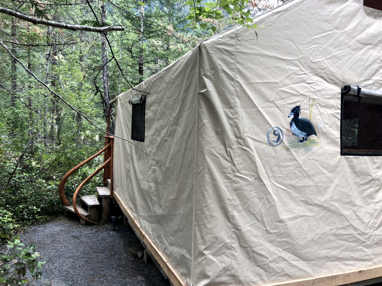Cozy Safari Tent for a Family Getaway on Ruby Lake in British Columbia