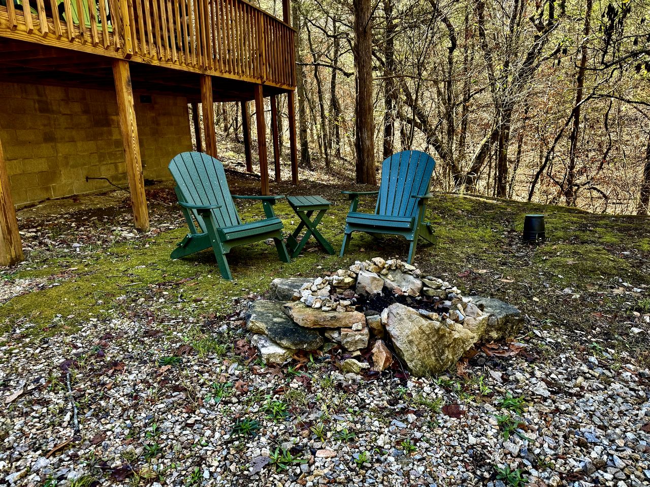 Rural Quaint Cabin with Large Private Deck and Hammock in Arkansas