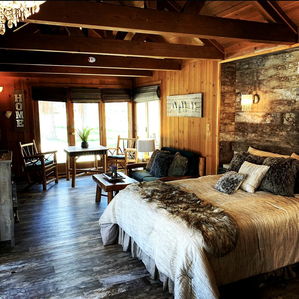 Honeymoon Cabin with Fireplace, near Boulder Bay Park, California for a Romantic Glamping Retreat