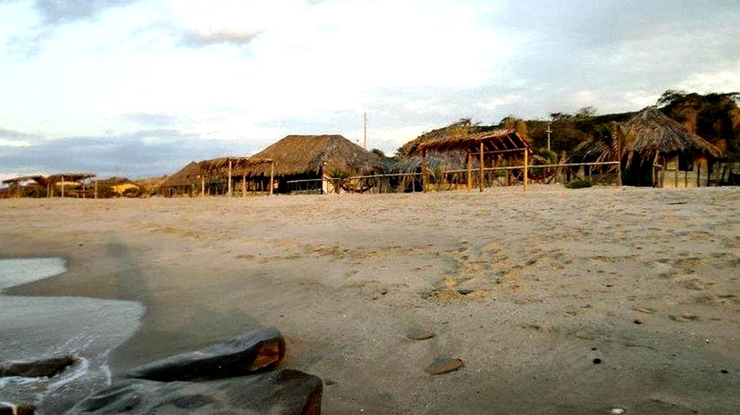 Rustic Bamboo Beachfront Huts in Canoas de Punta Sal, Northern Peru