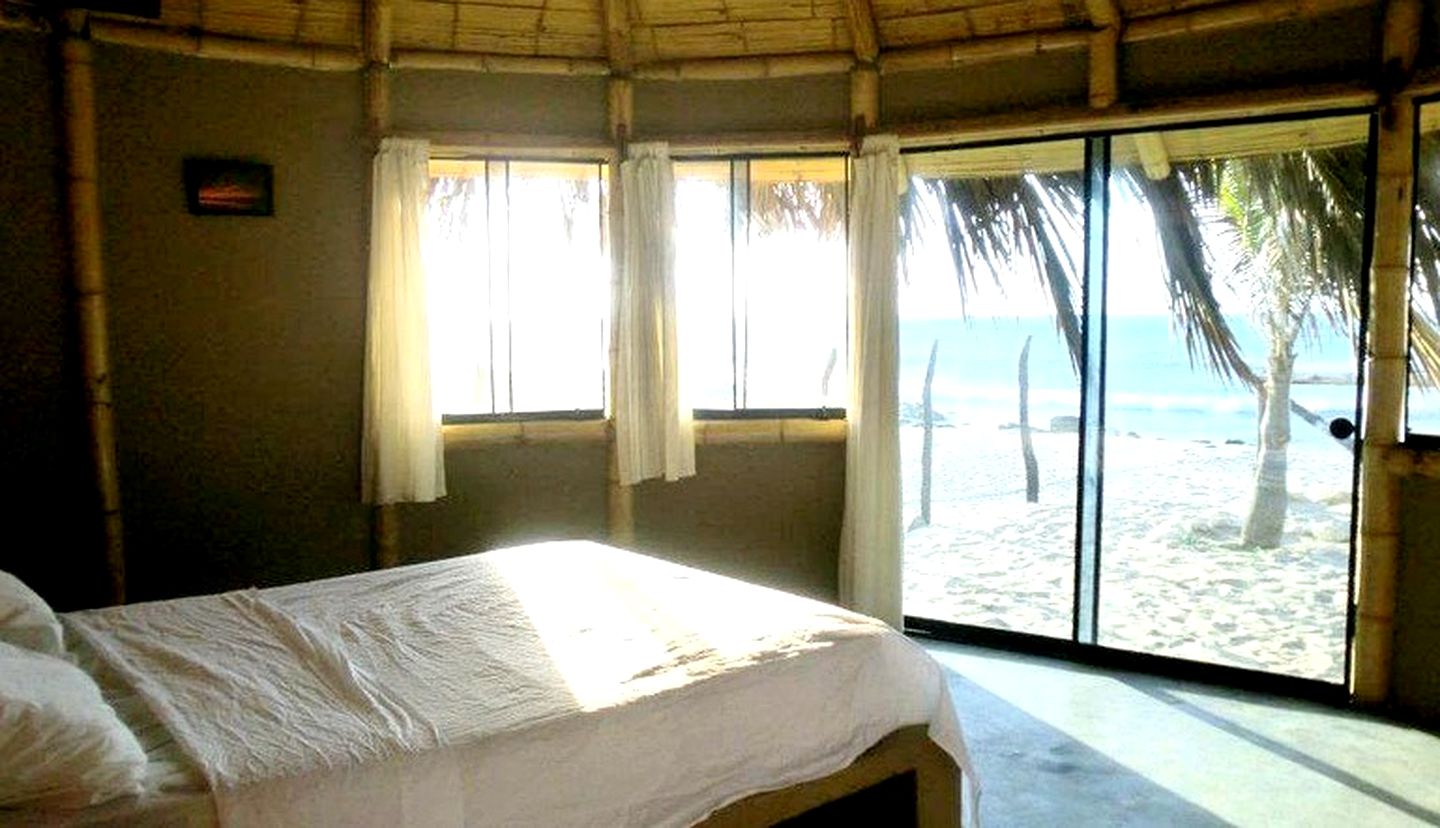 Rustic Bamboo Beachfront Huts in Canoas de Punta Sal, Northern Peru