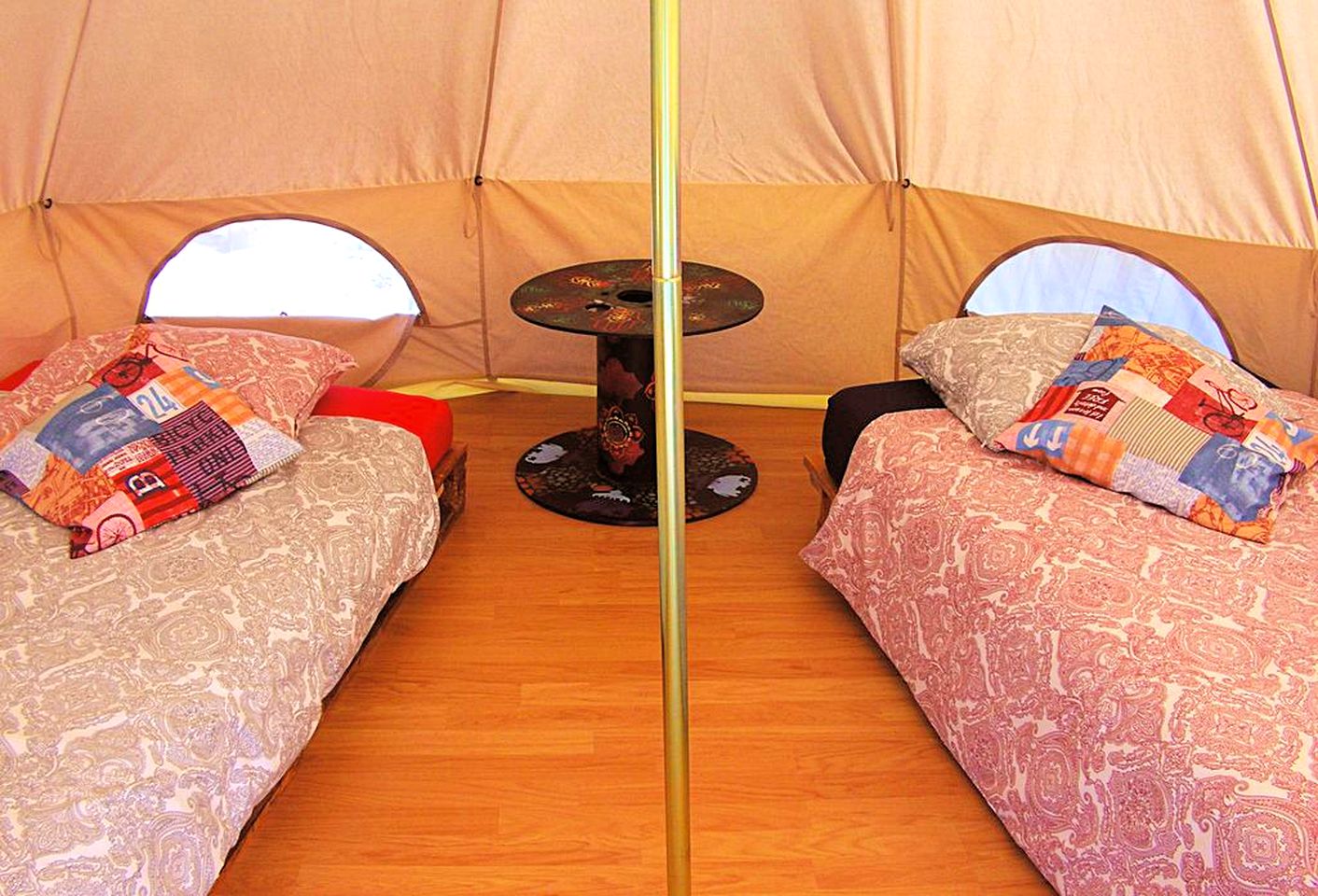 Rustic Bell Tent Rental Surrounded by Scenic Countryside in Lisbon District, Portugal
