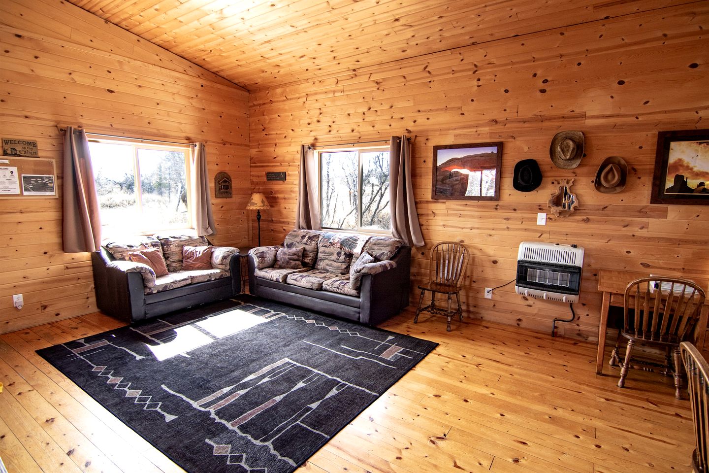 Rustic Cabin Rental with Porch at Foot of Abajo Mountains near Moab, Utah