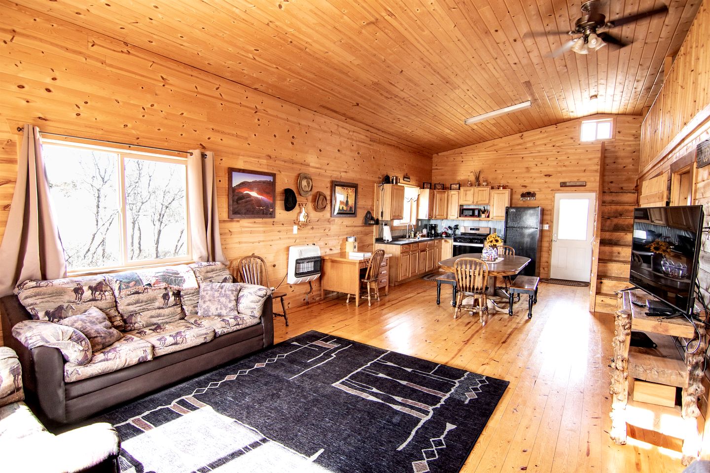 Rustic Cabin Rental with Porch at Foot of Abajo Mountains near Moab, Utah