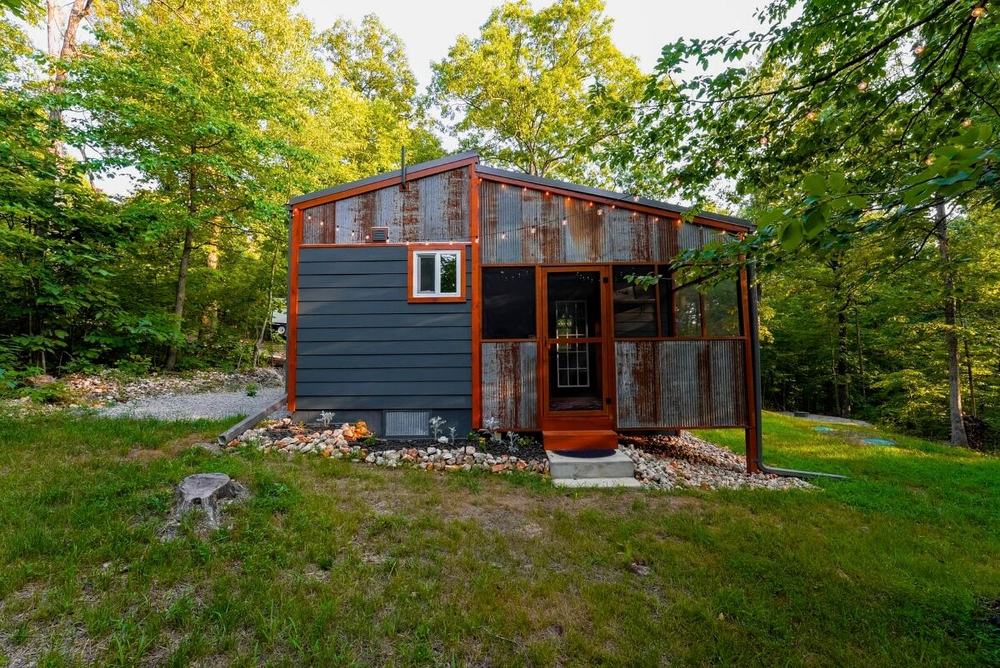 Off-Grid Cabin Surrounded by Trees in Pineville, Missouri
