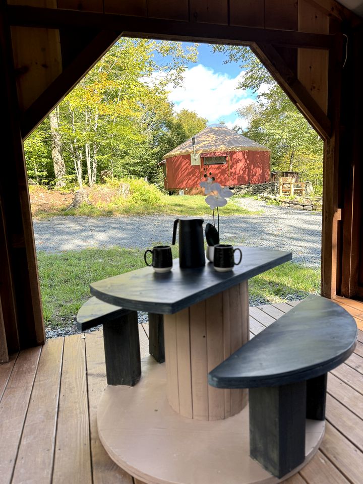 Rustic Glamping Yurt with Sauna and Cold Plunge in Willowemoc Wild Forest in Livingston Manor, New York