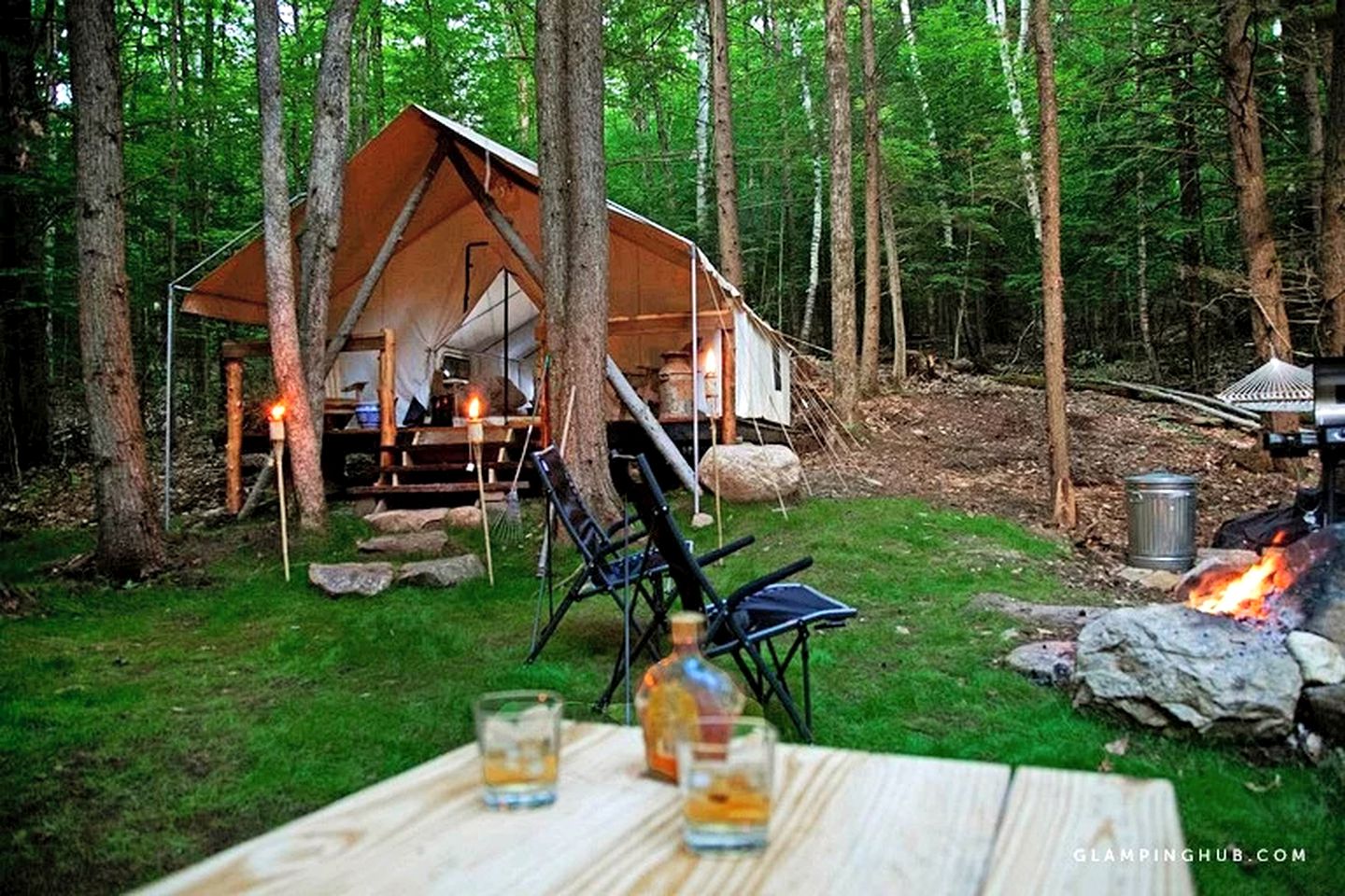 Rustic Safari Tent for a Unique Glamping Experience near Gore Mountain, New York