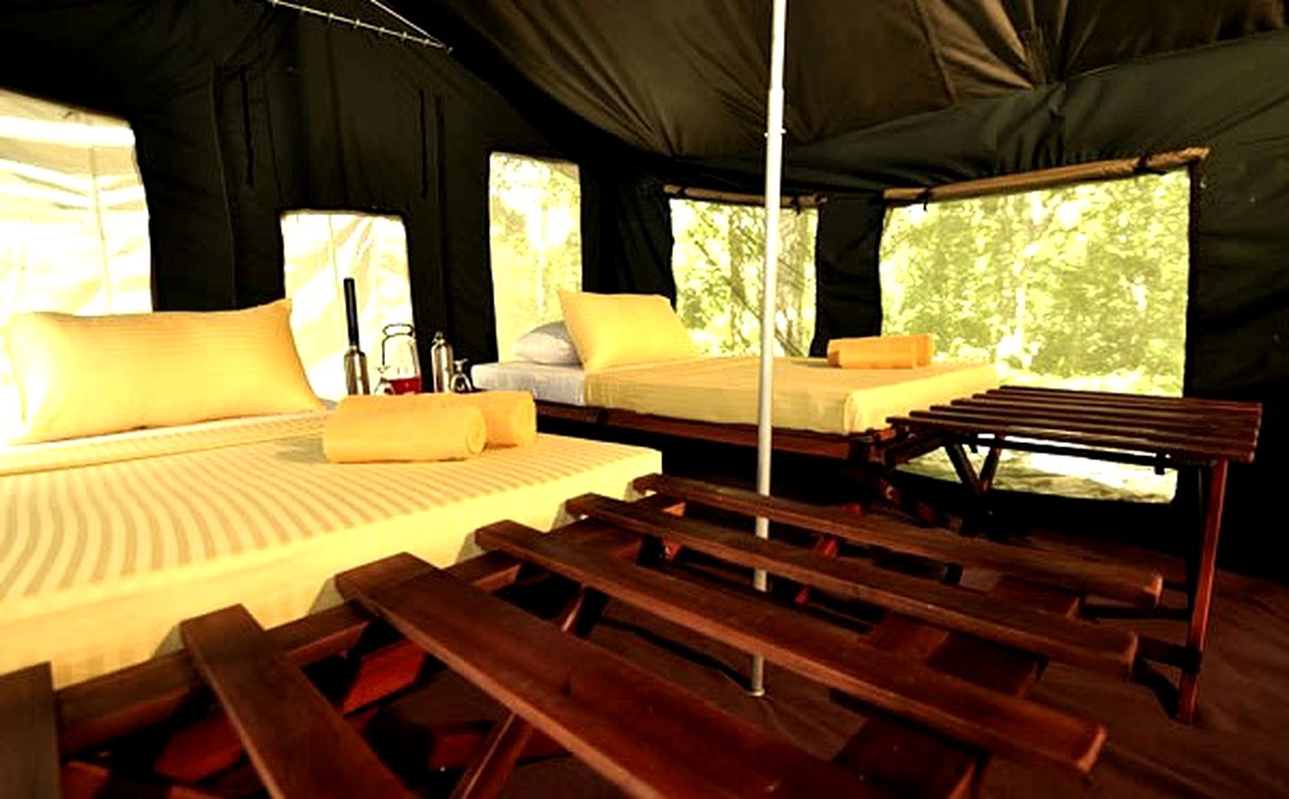 Rustic Safari Tents Near Tissa Lake in Sri Lanka