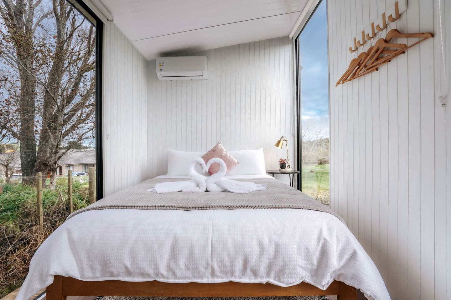 Rustic Tiny House with Outstanding Farmlands Views and Wildlife in North Island, New Zealand