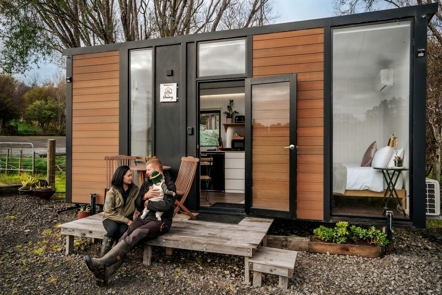 Rustic Tiny House with Outstanding Farmlands Views and Wildlife in North Island, New Zealand