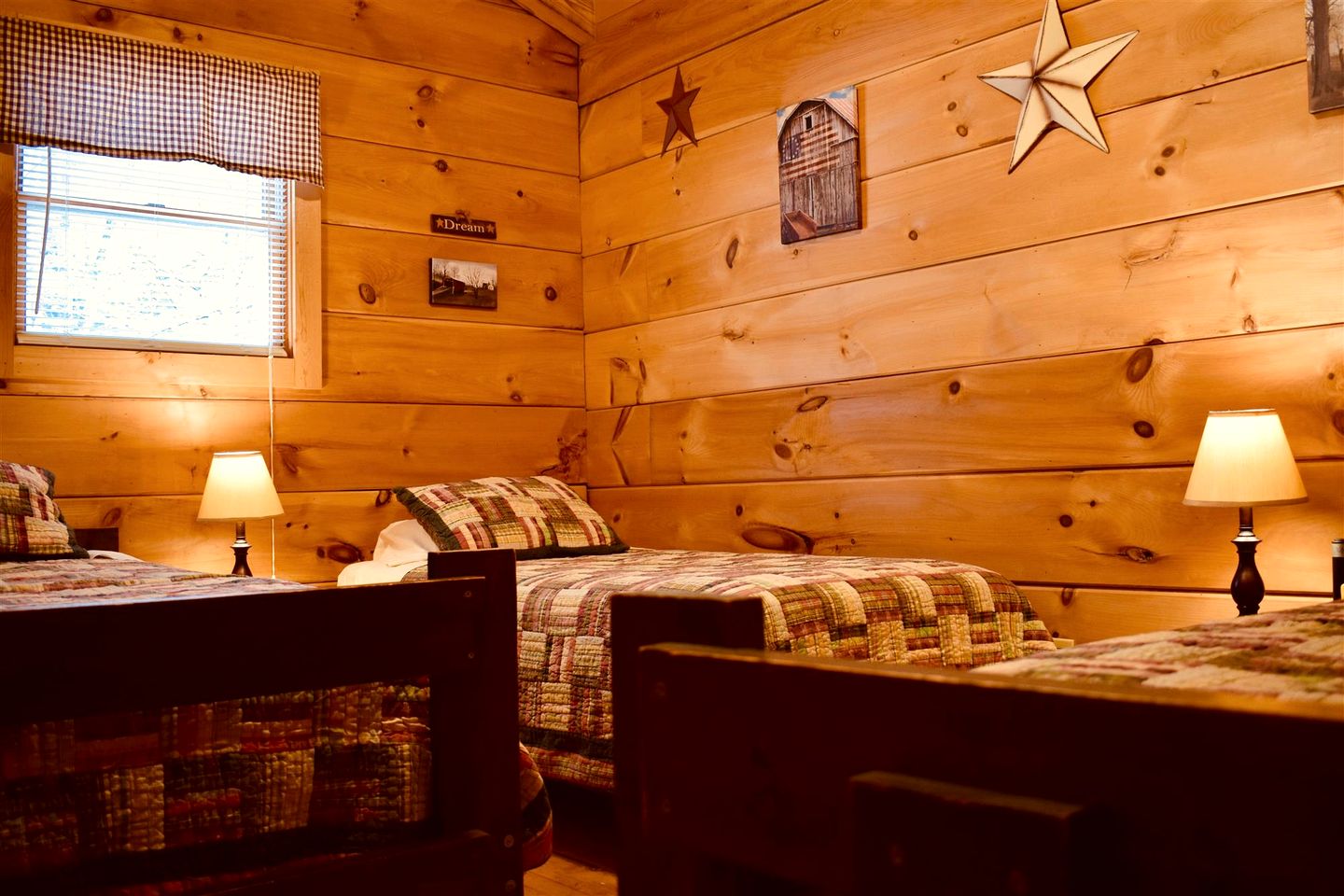 Rustic Wooden Cabin Settled Between Trees in Monterville, West Virginia