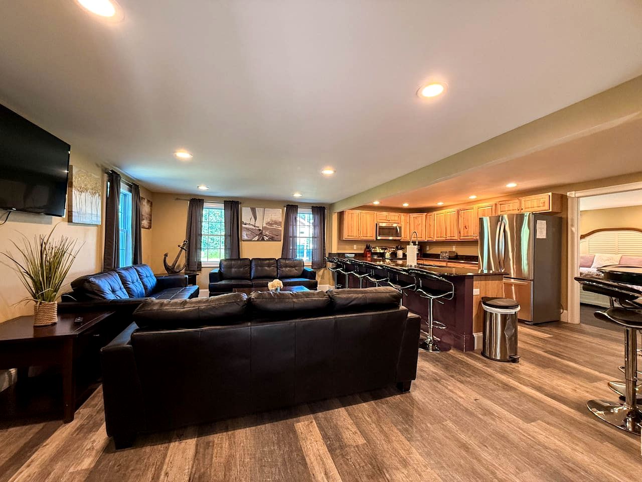 Secluded Group Retreat with Hot Tub, Riverfront & Huge Yard in Conway, New Hampshire