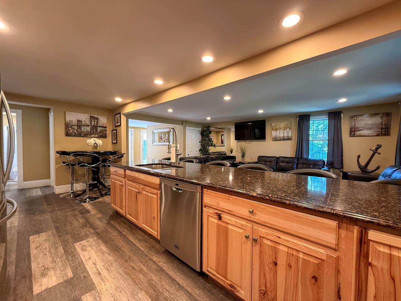 Secluded Group Retreat with Hot Tub, Riverfront & Huge Yard in Conway, New Hampshire