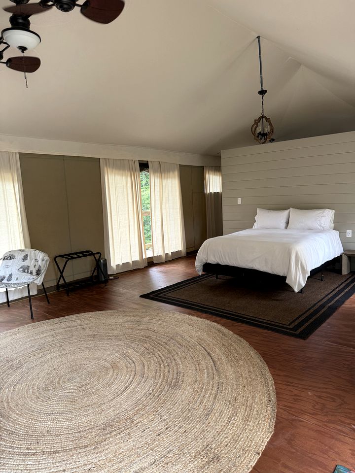 Safari Tent Glamping with Firepit & Screened Porch in Voluntown, Connecticut