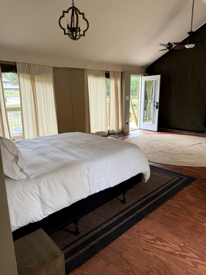 Safari Tent Glamping with Firepit & Screened Porch in Voluntown, Connecticut