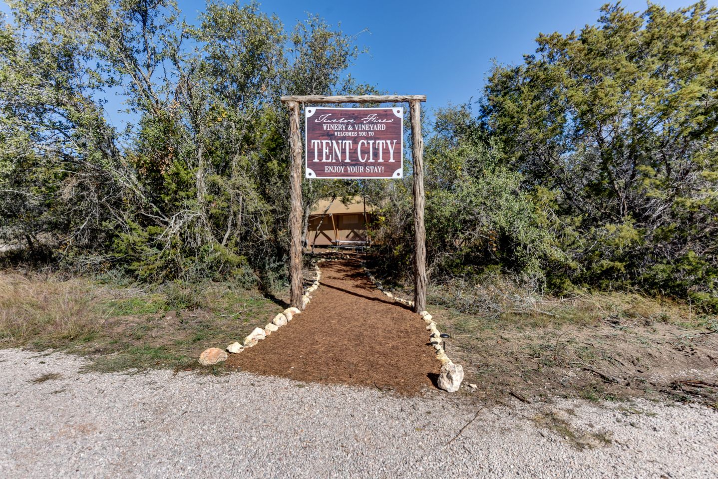 Safari Tent for Two for Romantic Weekends Away at a Working Winery near Fredericksburg, Texas