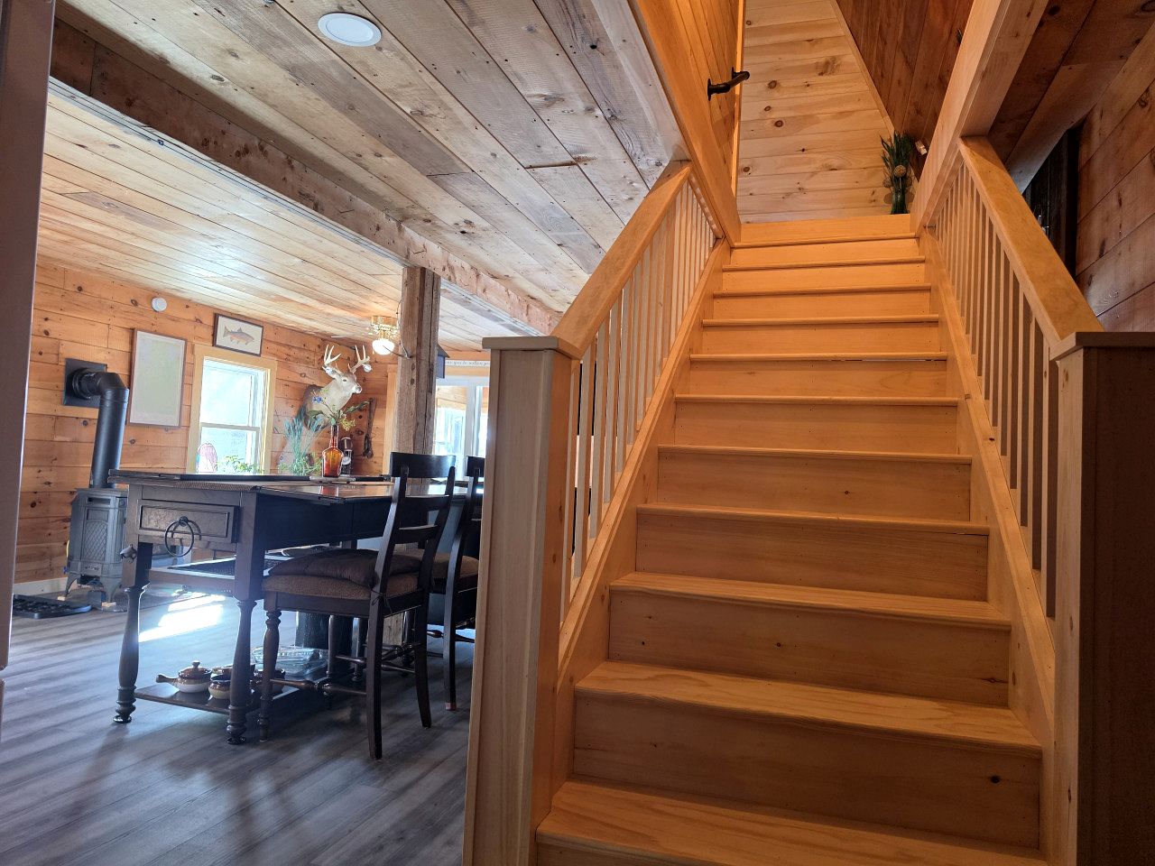 Quiet Waterfront Cabin with Fireplace, Porch & Nature All Around in Greenville, Maine