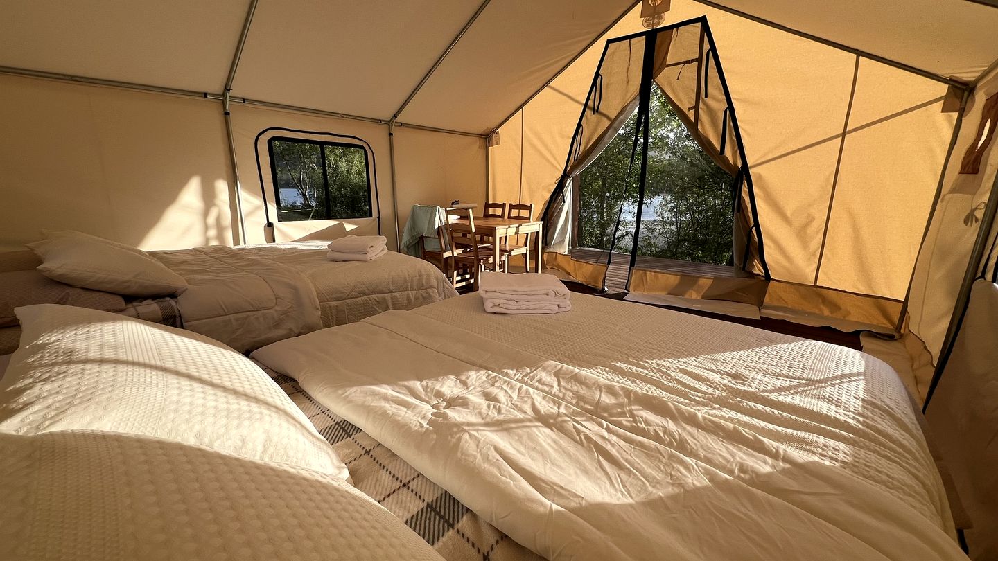 Spacious Safari Tent, Perfect for a Northern California Glamping Getaway near Fern Canyon