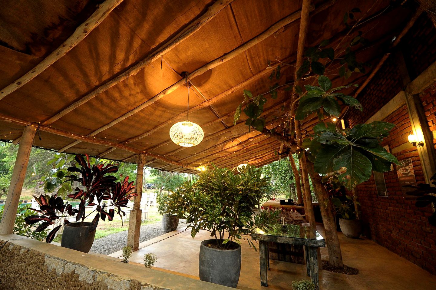 Rustic Glamping Hut with Swimming Pool Access on Resort in Wirawila, Southern Sri Lanka