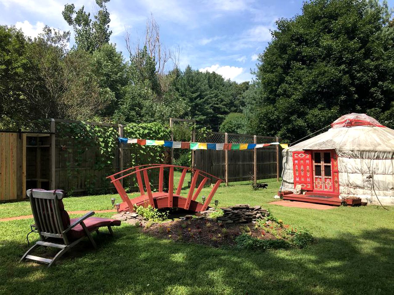 Authentic Mongolian Yurt for a Serene Healing Retreat in Saratoga Springs, New York