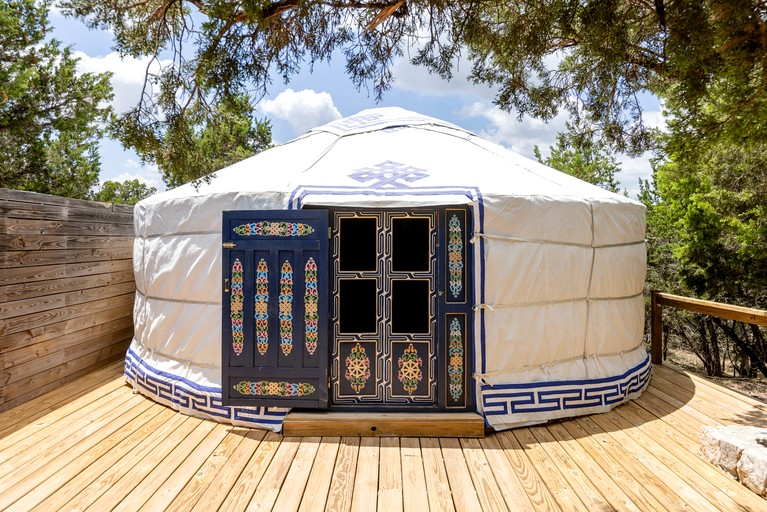 Secluded Romantic Yurt with Hot Tub in Wimberley, Texas