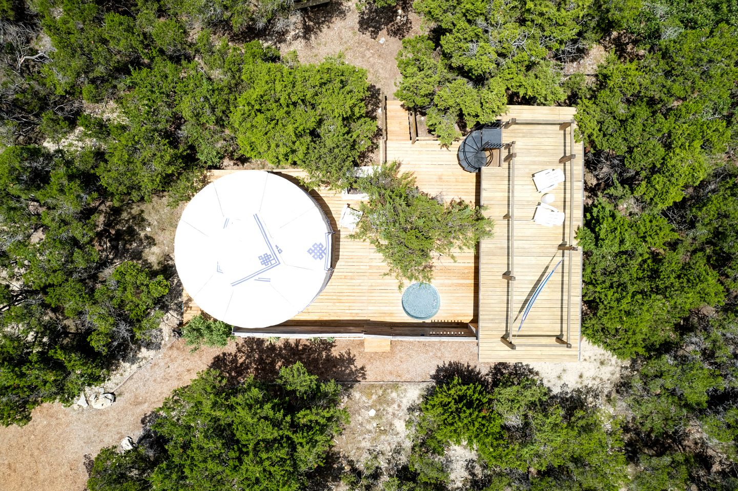Secluded Romantic Yurt with Hot Tub in Wimberley, Texas