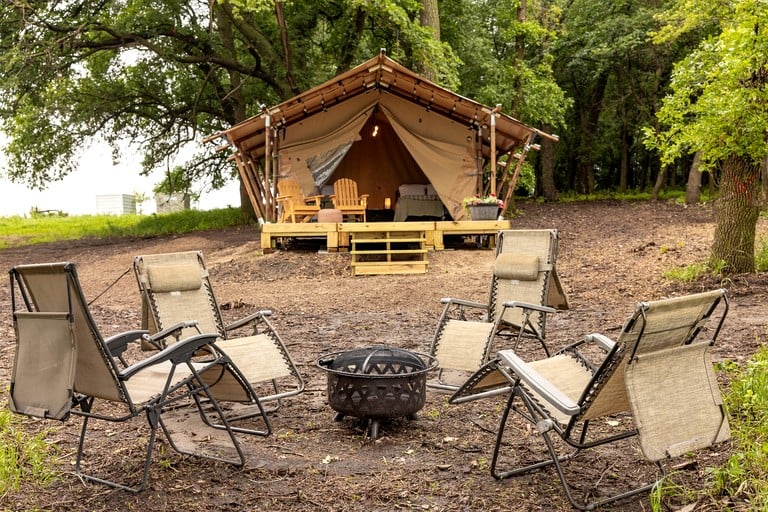 Charming Vineyard Glamping Tent with Wine Tastings near Lake Shetek in Currie, Minnesota