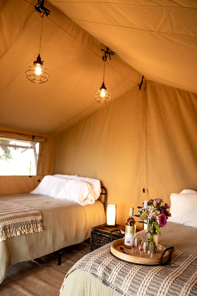 Charming Vineyard Glamping Tent with Wine Tastings near Lake Shetek in Currie, Minnesota