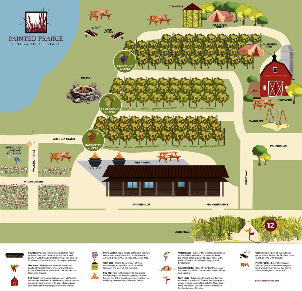 Charming Vineyard Glamping Tent with Wine Tastings near Lake Shetek in Currie, Minnesota