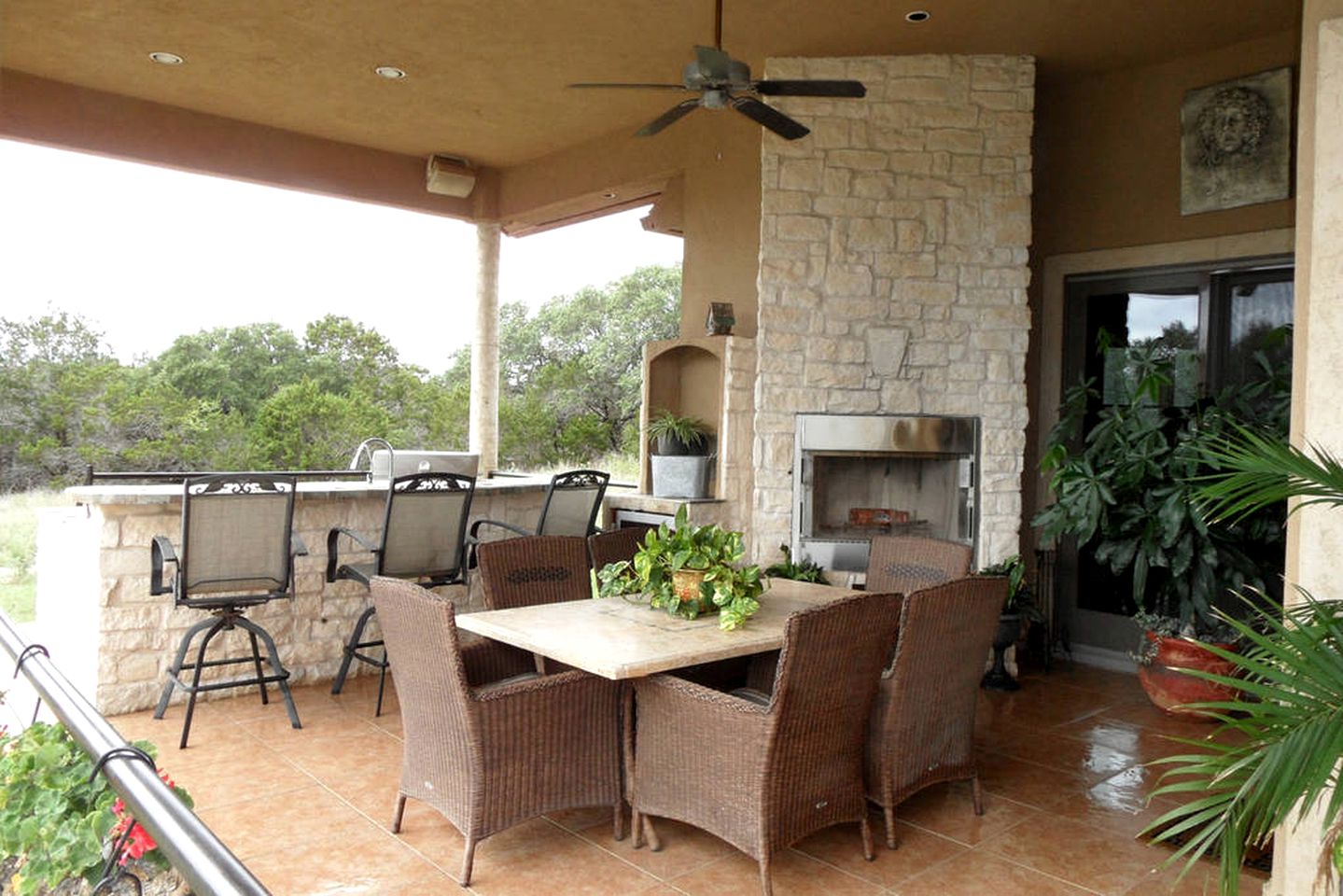 Luxury Four-Bedroom Cabin Rental with a Fireplace in New Braunfels, Texas