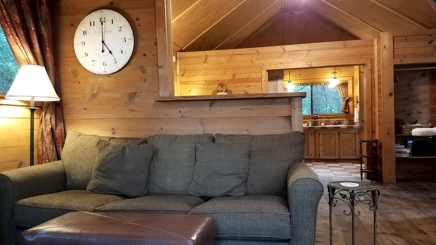 Secluded Cabin Rental with Massage Table near Brenham, Texas