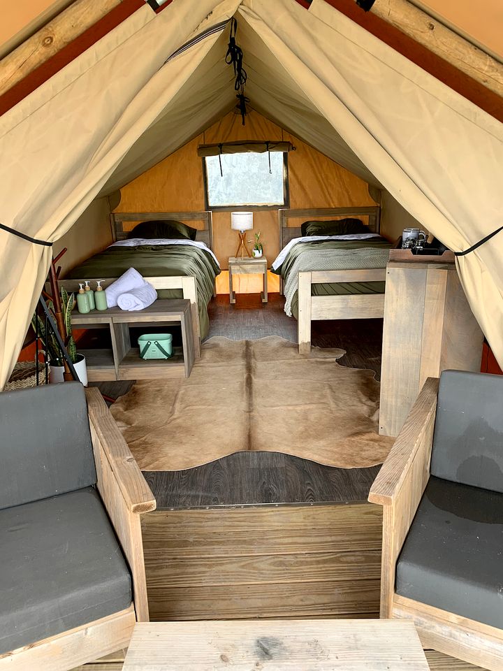 Scenic Waterfront Safari Tent on the Rio Grande near the Gulf of Mexico, Texas
