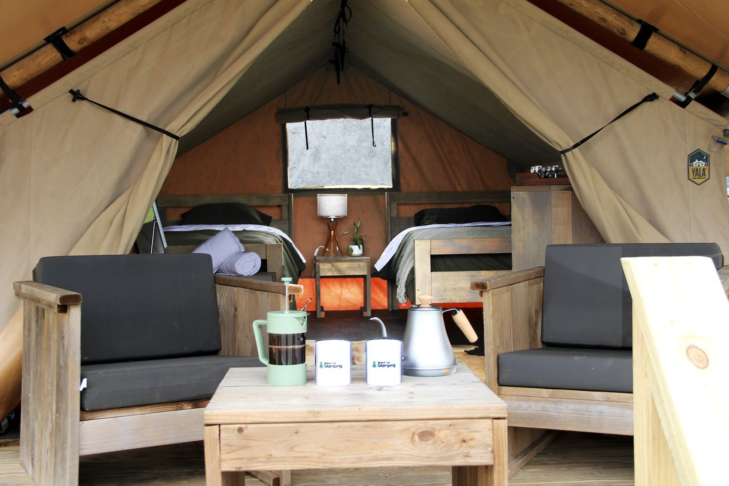 Scenic Waterfront Safari Tent on the Rio Grande near the Gulf of Mexico, Texas