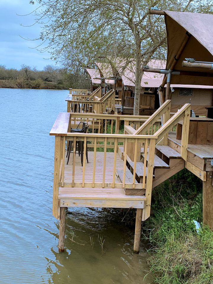 Scenic Waterfront Safari Tent on the Rio Grande near the Gulf of Mexico, Texas