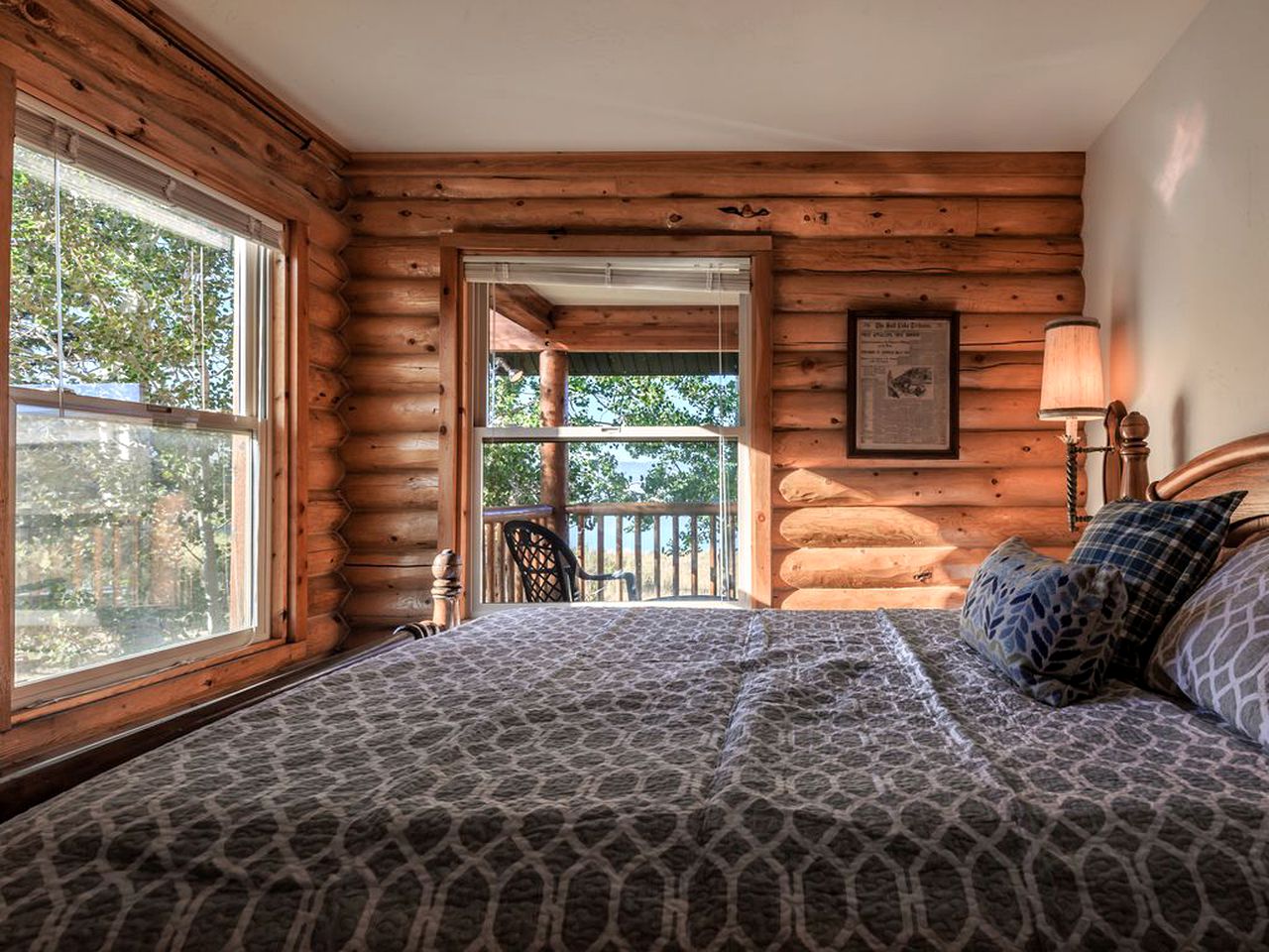 Waterfront Log Cabin Rental with Wood-Burning Stove near Salt Lake City, Utah