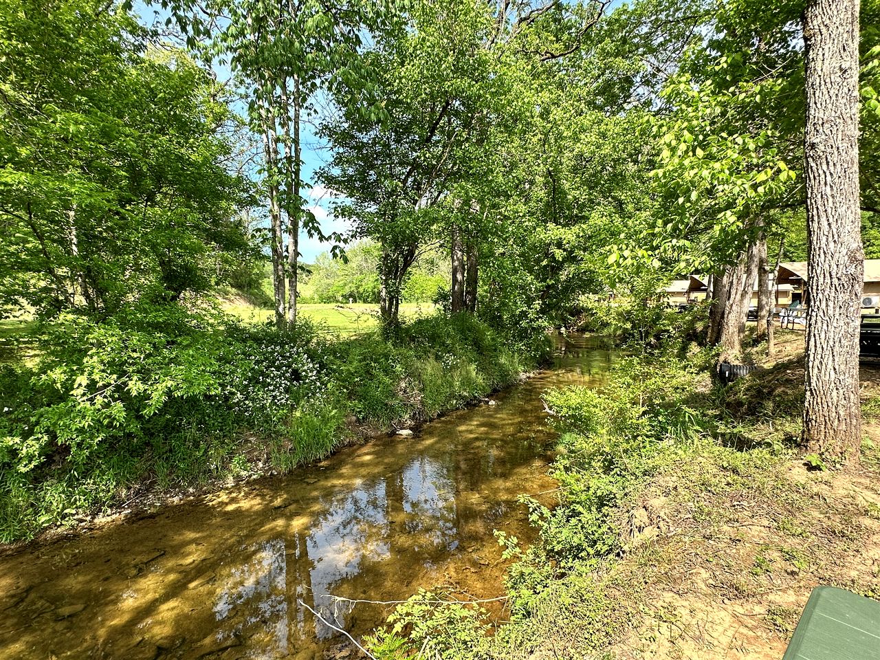 Serene Creekside Safari Tent Retreat near Smoky Mountain in Tennessee