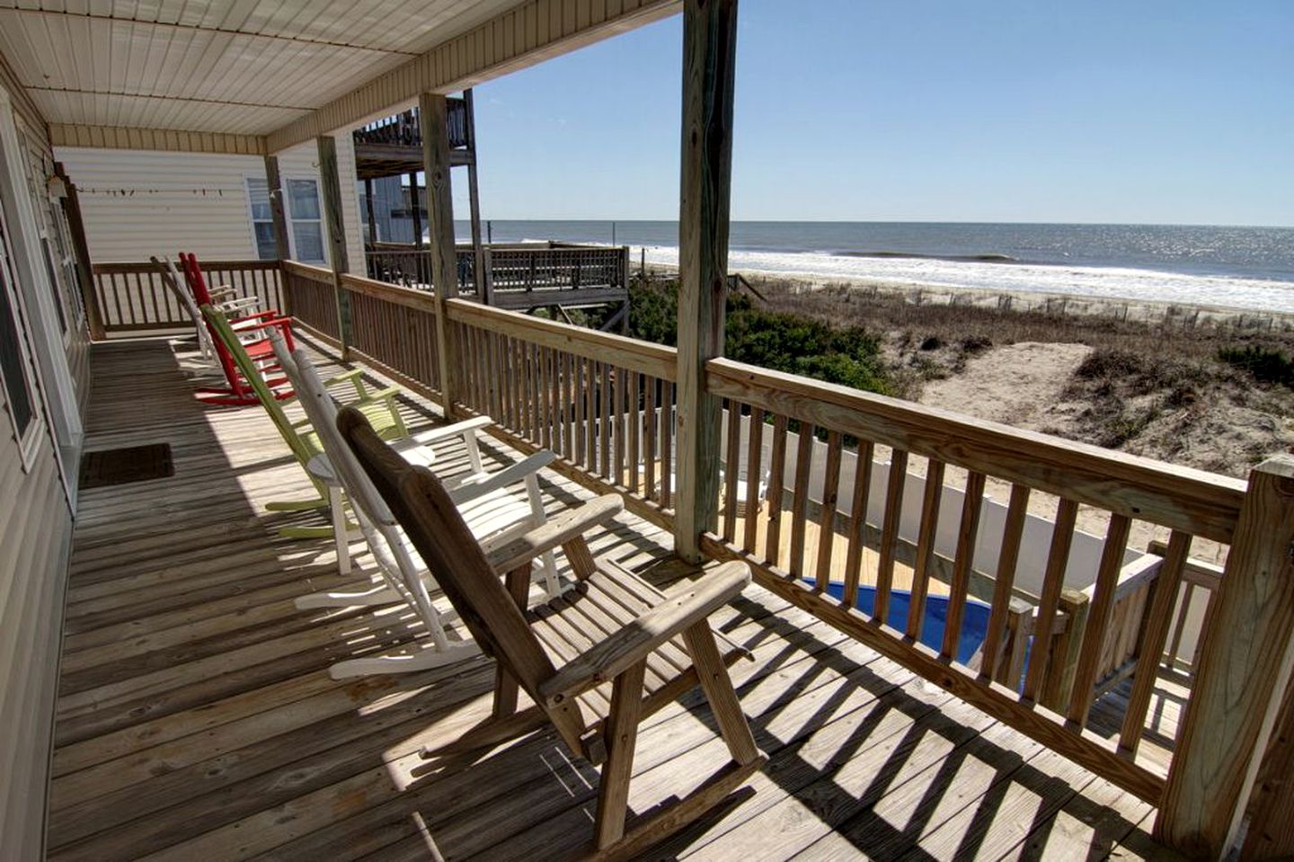 Elevated Oceanfront Cabin for a Relaxing Getaway in Holden Beach, North Carolina