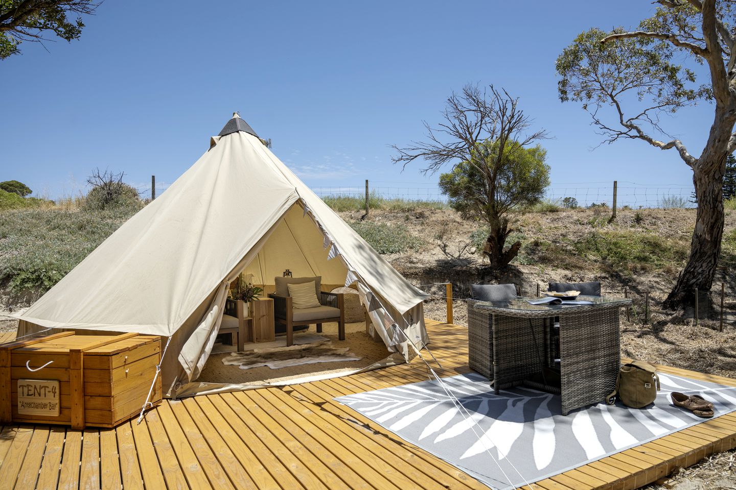 KI Seafront Eco Glamping Tents Bell Tents 61742 Kangaroo Island Australia Glamping Hub