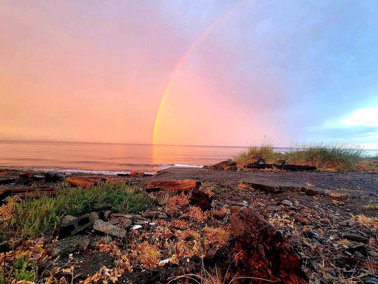 Stylish Oceanfront Retreat with Cedar Sauna and Firepit Dining near Stories Beach in Campbell River, BC