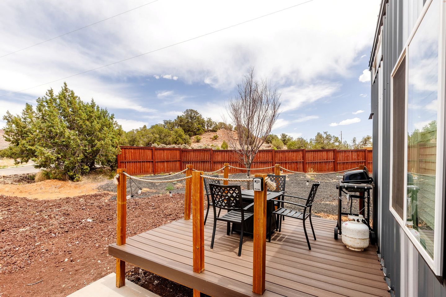 Secluded Bliss: Contemporary Tiny House with Deck in Apple Valley