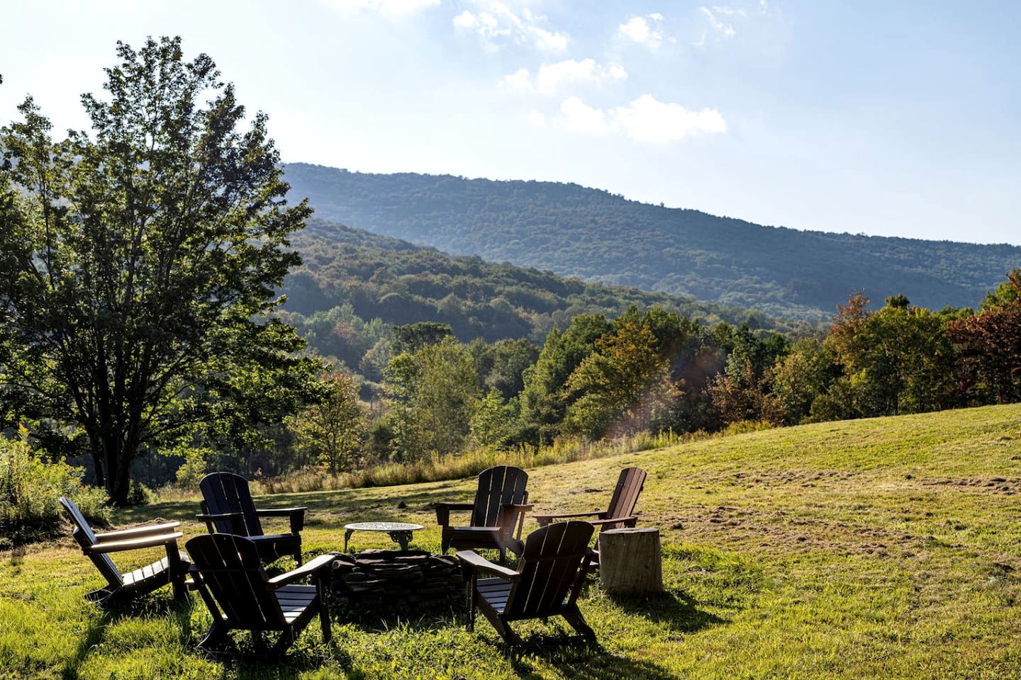 Secluded Contemporary Haven with Fire Pit & Sweeping Vistas in Margaretville, New York