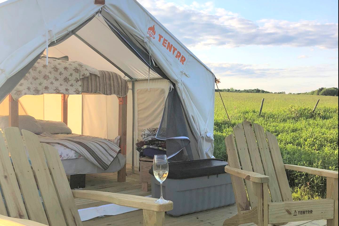 Secluded Tent in Cold Brook, New York