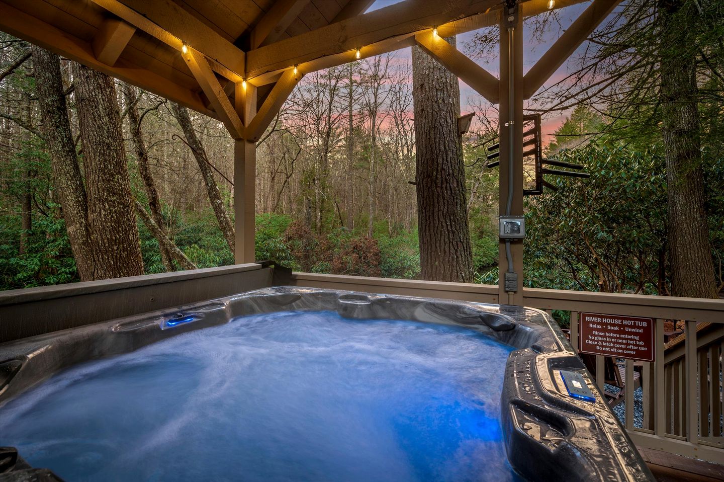 Secluded Riverfront Cabin with Hot Tub, Sauna & Private Trails near Cashiers, North Carolina