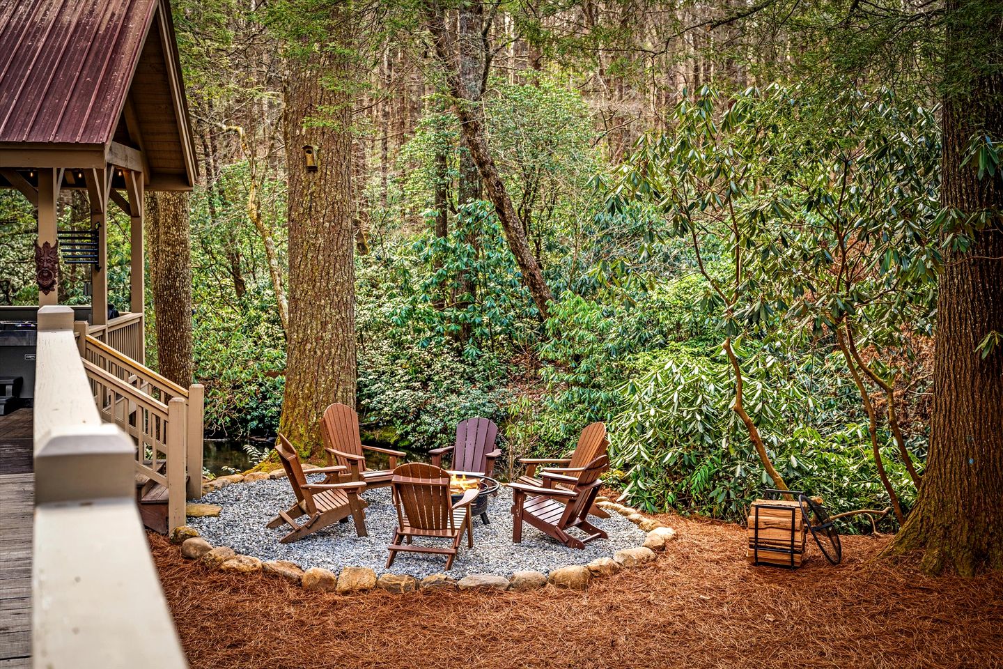 Secluded Riverfront Cabin with Hot Tub, Sauna & Private Trails near Cashiers, North Carolina