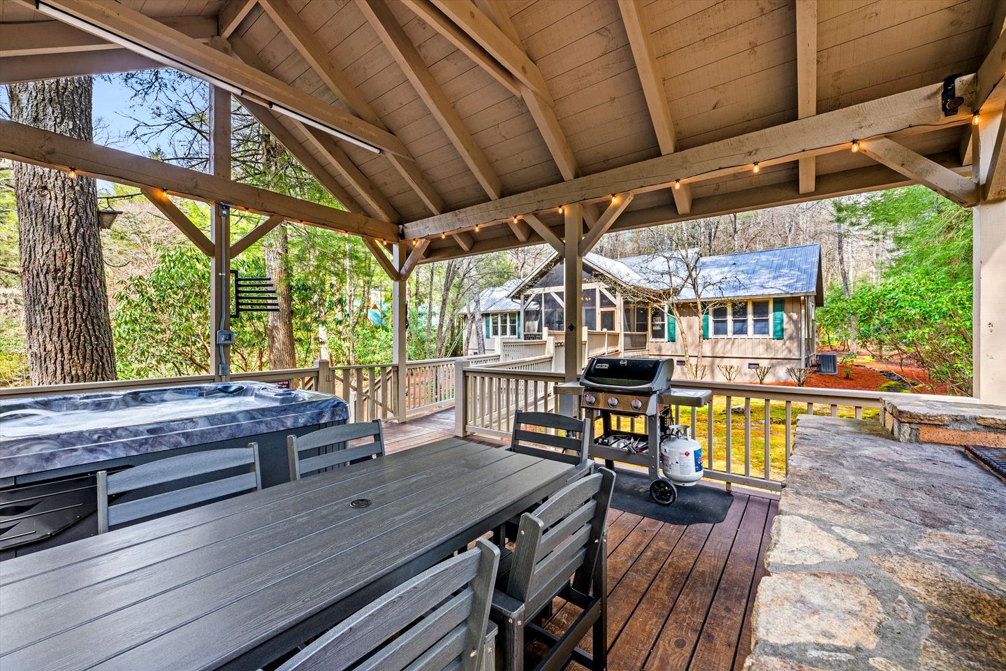 Secluded Riverfront Cabin with Hot Tub, Sauna & Private Trails near Cashiers, North Carolina