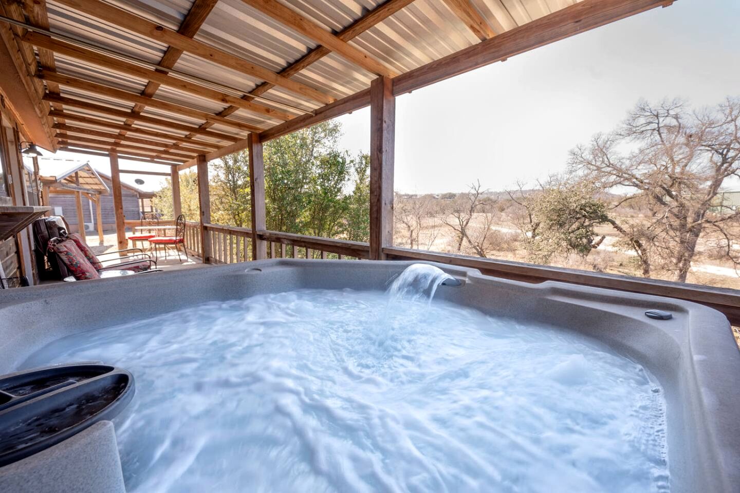 Secluded and Romantic Cabin for Two with Private Hot Tub in Fredericksburg, Texas